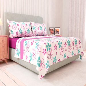 Juego De Sabanas Polar 1.5 Plazas Doral – Rosa