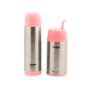 Set Termo Mate 400 ml + Termo Bala 500 ml Keep – Rosa