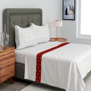 Sábanas 144 Hilos Premium Composé 1.5 Plazas Doral – Rojo