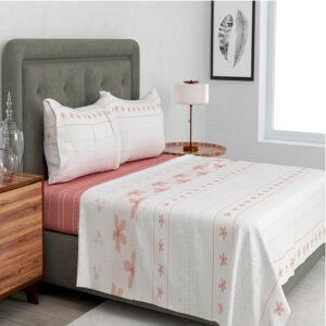 Sábanas 144 Hilos Premium Composé 1.5 Plazas Doral – Rosa