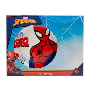 Set Desayuno 3 Piezas Disney Ceramica Spiderman