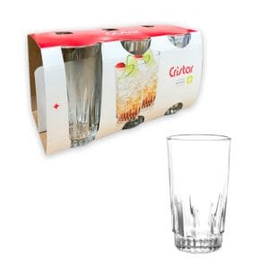 Set de 6 Vasos Altos 335 ml Prisma – Cristar