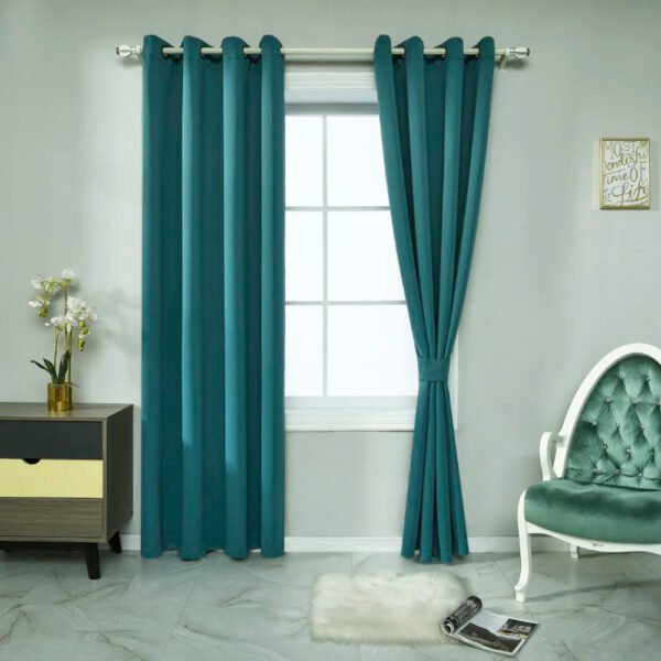 Set Cortinas Blackout Victoria 4 Piezas - Doral Azul Petroleo