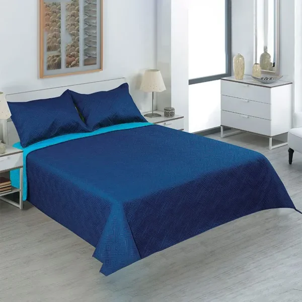 QUILT VERANO BI-COLOR AZUL 2.0 plazas - Doral