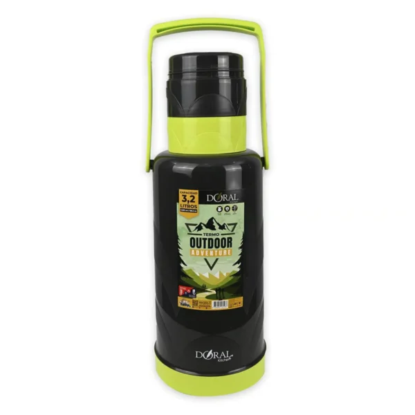 Termo Outdoor C/Manilla Adventure 3200 ml Negro - Doral