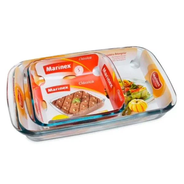 Pack Asaderas 2 Piezas Cuadrada/Rectangular - Marinex