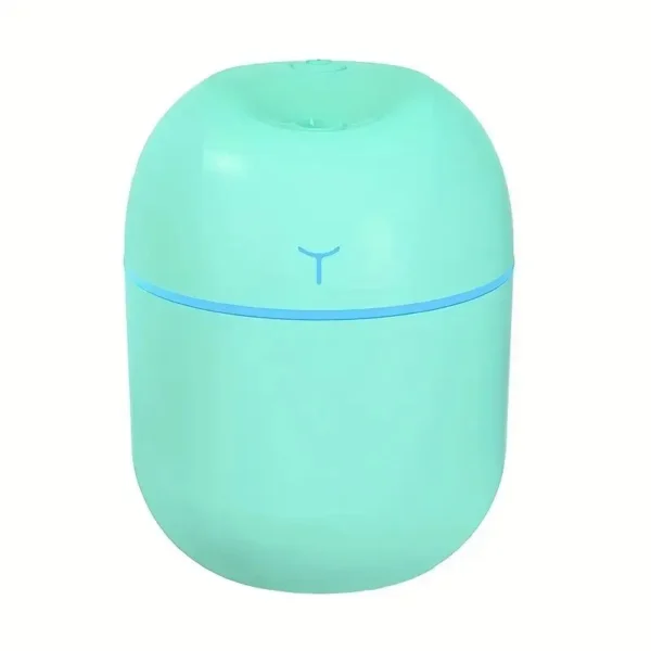 Mini Humidificador de aire de 220ML, difusor de aceites esenciales USB, Humidificador para el hogar, coche y oficina con lámpara LED de noche, ambientador - Verde