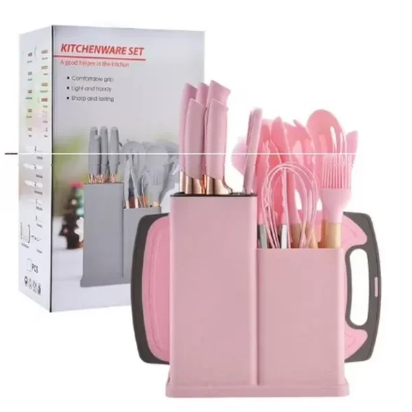 Set de Utensilios de cocina 19 Piezas - Rosa