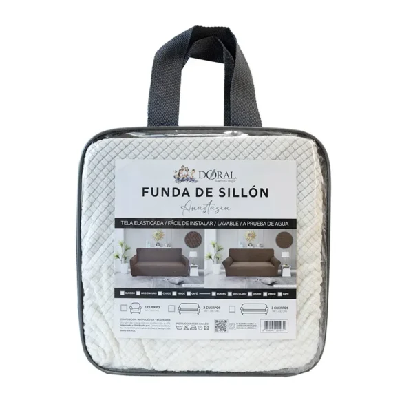 Funda de Sillón Anastasia Cuadrado 1 Cuerpo Beige – Doral - Imagen 2