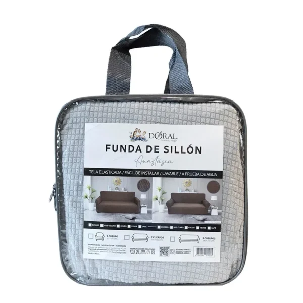 Funda de Sillón Anastasia Cuadrado 3 Cuerpo Gris – Doral - Imagen 2