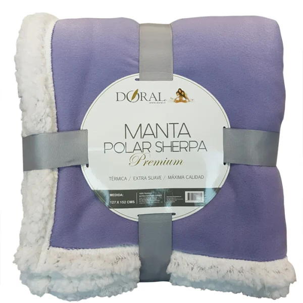 Manta Polar Sherpa lila Premium Doral