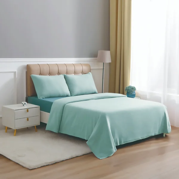 Juego de Sábanas Polar Liso Compose King 2.5 Plazas Verde – Doral