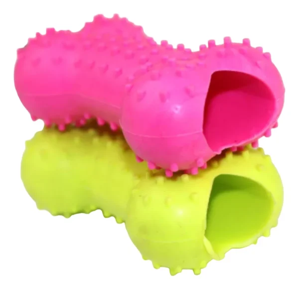 Juguete Hueso Para Perro De Goma Porta Alimento Snacks - Nobleza - Imagen 2