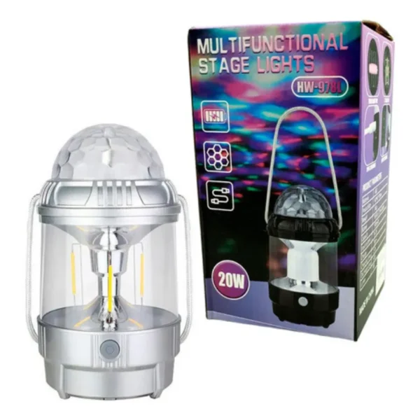 LINTERNA RECARGABLE CON LUCES DISCO