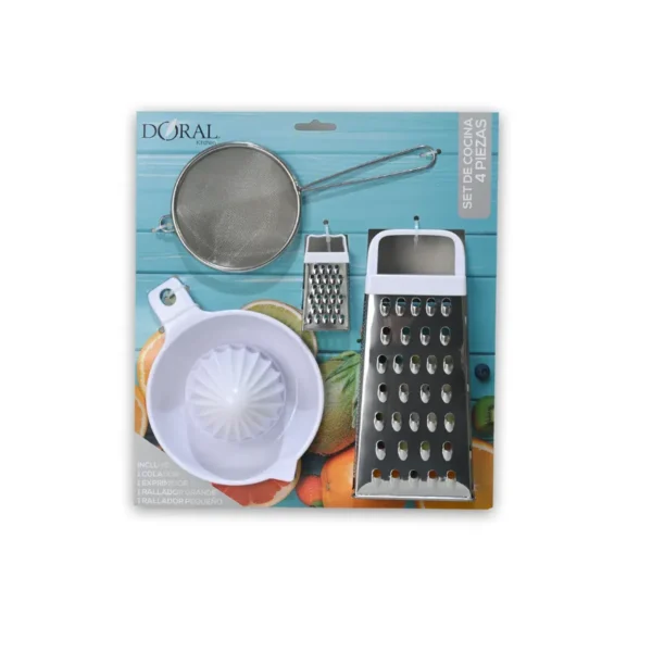 Set de Cocina 4 Piezas Blanco - Doral