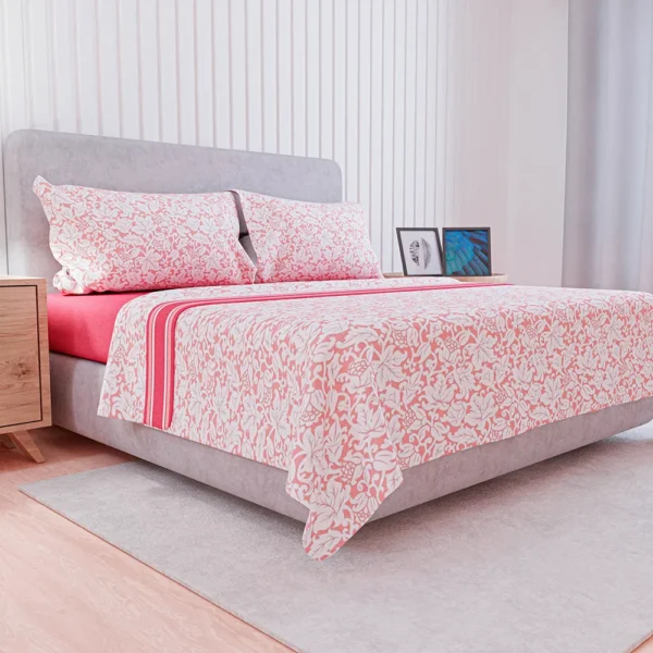 Juego de Sábanas Polar Estampadas King 2.5 Plazas Damasco – Doral