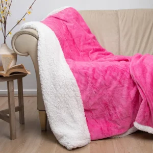 Manta Fluffy Deluxe con Sherpa Cafe (127×152 cm) – Doral
