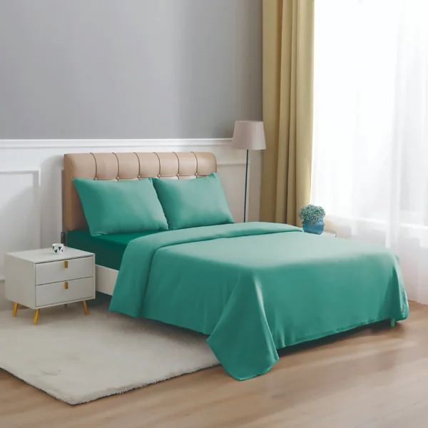 Juego de Sábanas Polar Liso Compose King 2.5 Plazas Turquesa – Doral