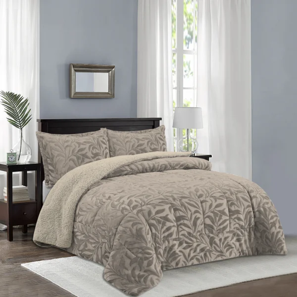 Cubrecama Sherpa Outboss 1.5 Plazas Beige – DORAL - Imagen 3