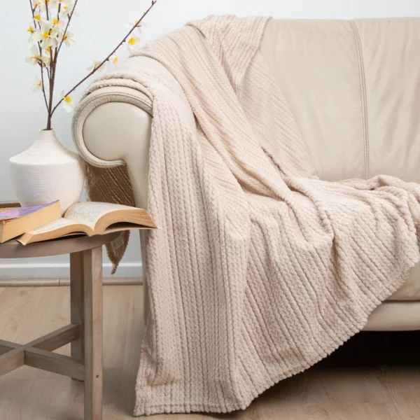 Manta Flannel Outboss Deluxe Beige – Doral (127×152 cm)
