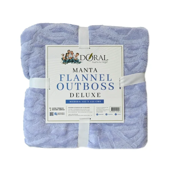 Manta Flannel Outboss Deluxe Lila – Doral (127×152 cm) - Imagen 2