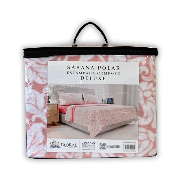 Juego de Sábanas Polar Estampadas King 2.5 Plazas Damasco – Doral - Imagen 2
