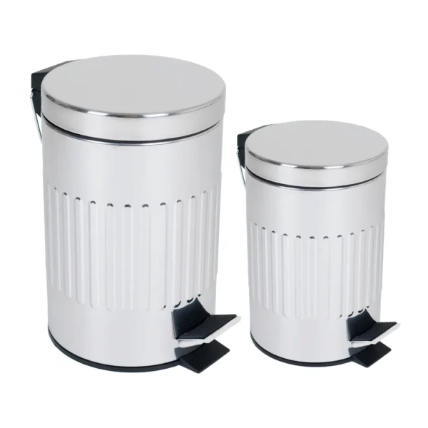 Set de Papeleros Decoline Acero Inoxidable 12 y 3 Litros - Doral