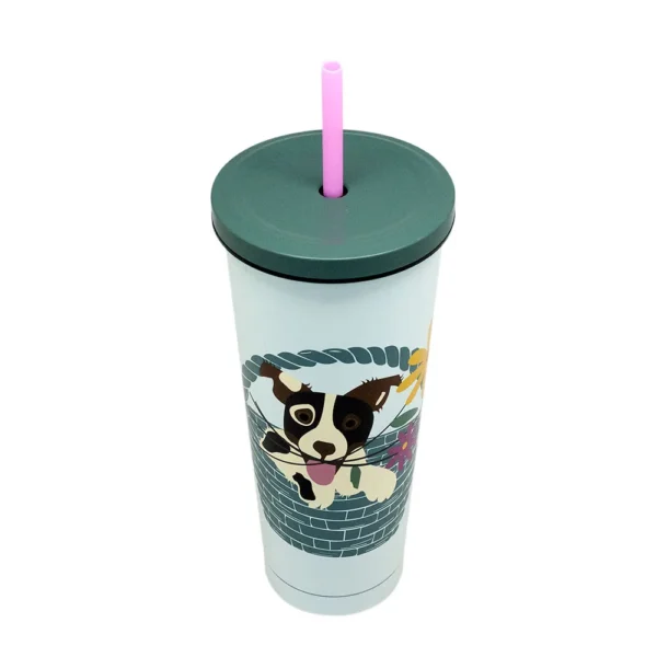 Vaso Tumbler Keep 700ml – Diseño Pet Flower - Imagen 2