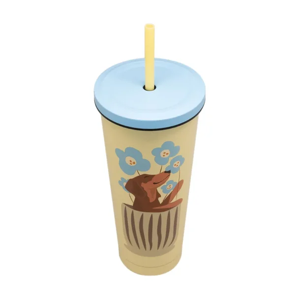 Vaso Tumbler Keep 700ml - Diseño Pet Flower - Imagen 2