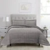 Plumón Flannel Sherpa Embossed Chantilly 1.5 Plazas Grafito