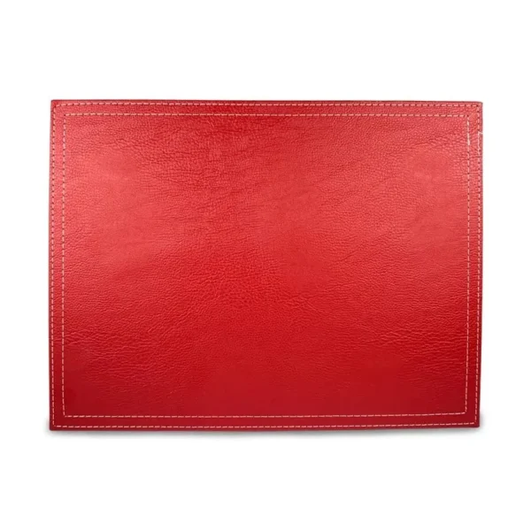 Individual Rectangular Eco Cuero Doral Premium – Rojo