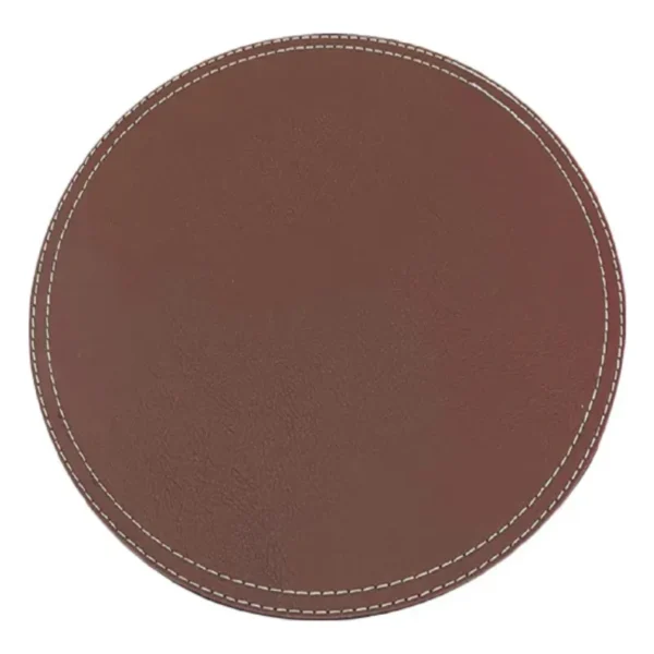 Individual Redondo Doral Eco Cuero Premium 38cm – Cafe