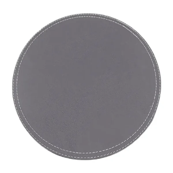 Individual Redondo Doral Eco Cuero Premium 38cm – Gris