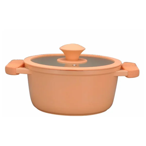 Olla Die Cast Marble Salmon VINTAGE – Línea Di Burano 24 cms – Doral