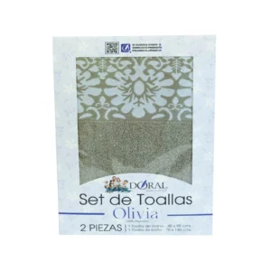 Juego de Toallas 2 Piezas Olivia Doral - Cafe