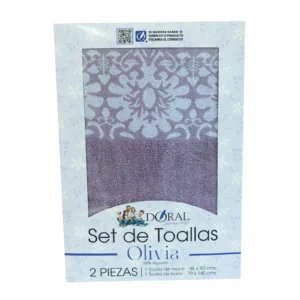 Juego de Toallas 2 Piezas Olivia Doral – Lila
