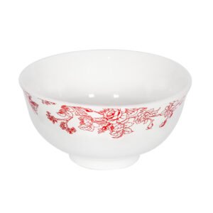 Set 4 Bowls Grandes Sopa Porcelana Doral 15,9 cm – Flor Color Cherry