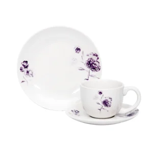 Set Vajilla Porcelana Doral Doña María – 12 Piezas para 4 Personas – Adela