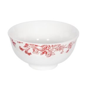 Set 4 Bowls Pequeños de Postre Doral (11,4 cm) – Flor Color Cherry