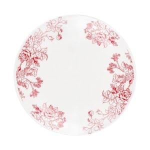 Set de 4 Platos Base Doral (26,7 cm) – Flor Color Cherry