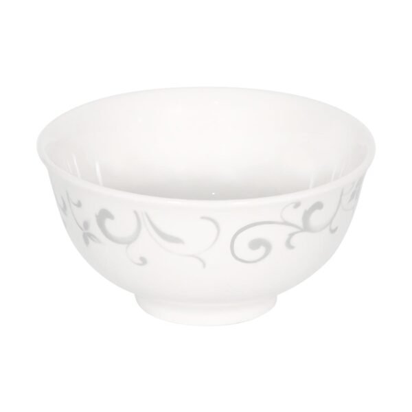 Set 4 Bowls Grandes Sopa Porcelana Doral 15,9 cm – Flor Color Gris