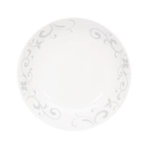 Set de 4 Platos Base Doral (26,7 cm) – Flor Color Gris