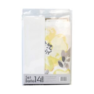 Cortina de Baño Doral Set 14 Piezas Amarillo