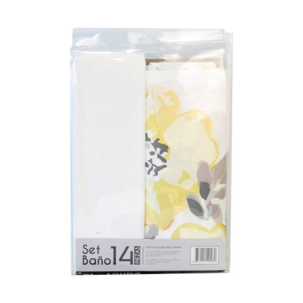 Cortina de Baño Doral Set 14 Piezas Amarillo
