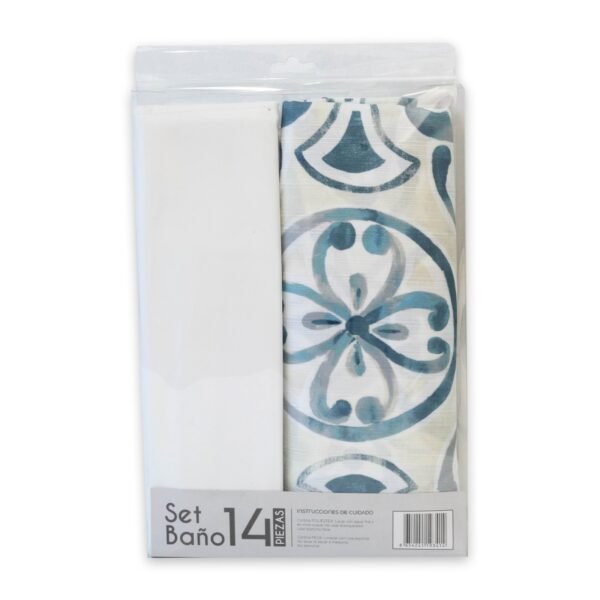 Cortina de Baño Doral Set 14 Piezas Calipso