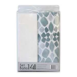 Cortina de Baño Doral Set 14 Piezas Turquesa