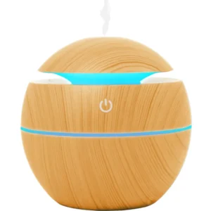 Difusor de Aromas y Humidificador Ultrasónico Estilo Madera Claro