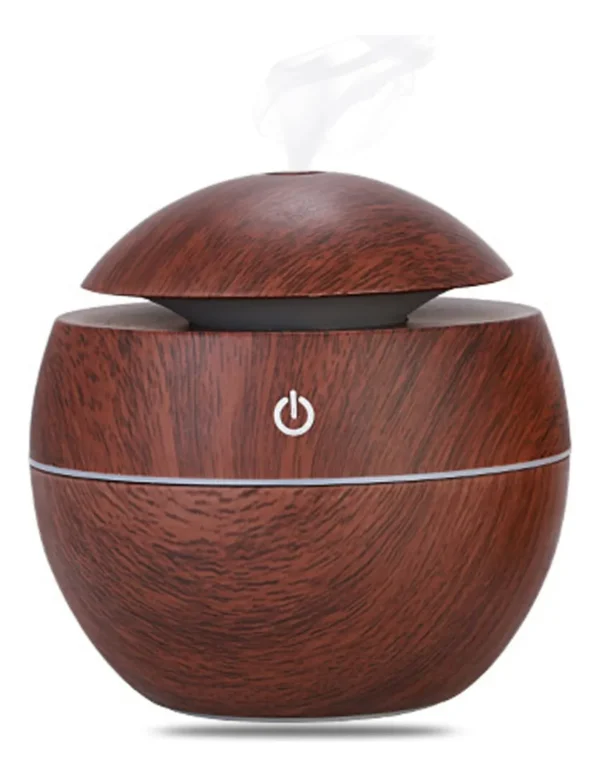 Difusor de Aromas y Humidificador Ultrasónico Estilo Madera Oscuro - Imagen 2