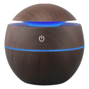 Difusor de Aromas y Humidificador Ultrasónico Estilo Madera Oscuro