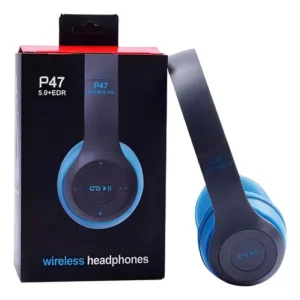 Audífonos Inalámbricos P47 Bluetooth 5.0 con Reducción de Ruido – Hasta 6 Horas de Uso – Azul